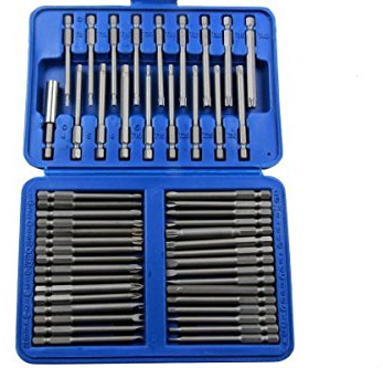 US PRO BER1374 Lot de 50 embouts de sécurité extra longs Torx Allen, Hex, Spline