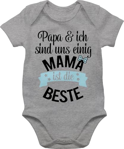 Shirtracer - Baby Body Kurzarm - Mama ist die Beste I Mama Geschenk Muttertag