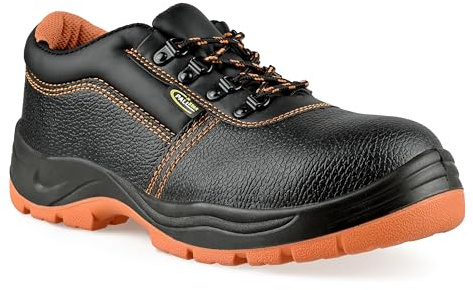 PALLSTAR Viper S3 Zapatos de Seguridad para Hombre S3, Resistentes al Agua, al Aceite y a Altas temperaturas, Antideslizantes, tecnologÌa Reflect, Suela ergonomica, Black Low, 40 EU