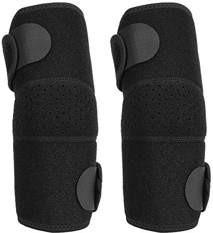 Cyrank Ellenbogenbandage, Atmungsaktive Armbandage, Polsterschutz, Gepolsterte Kompressions-Ellenbogen-Armmanschette, Für Basketball, Tennis, Schmerzlinderung, Genesung(1 Pair)