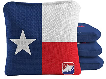ACA Synergy Pro Professional Cornhole Bags Dual Sided Regulation 6x6 Set of 4 Texas