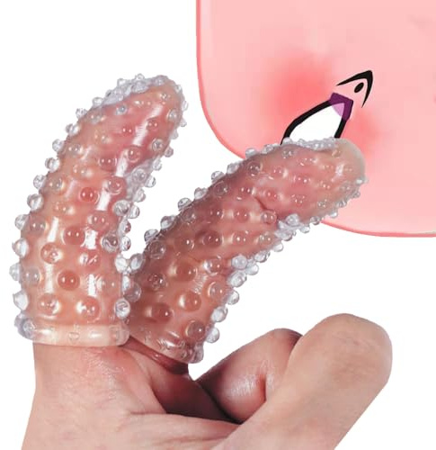 2Pcs Adult Finger Vibrator Accessories, Finger Sleeve Finger Cots Finger Condoms Vagina Clitoral Nipple G-Spot Stimulator Anal Sex Toys for Adults Women Men Couples