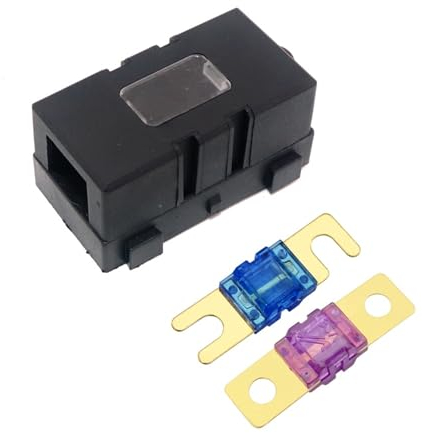 ANS-H 1-Wege-Midi-Sicherungshalter ANS-8 20A 50A 70A 80A 100A 150A 175A 200A Plattenbasis Auto-Sicherungskasten Bolzentyp (Size : 125A, Color : U Type Fuse x 2pcs)