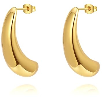 Joo&Rind Ohrringe Damen Gold aus Edelstahl Ohrstecker Damen 18K Vergoldet & Wasserfest – Nickelfrei Minimalistischer Schmuck Geschenk für Frauen – Alltag Geburtstag Muttertag