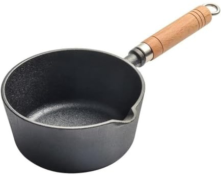 VONOTO Olla de hierro fundido, olla de fusión, cacerola (1.5 cuartos de galón)