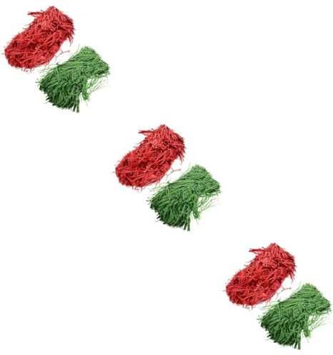 SEWACC 6packungen Geschenkpapierschnipsel Dekorative Füllung Für Geschenkkörbe Weihnachtsgrün Vielseitig Einsetzbar Für Geschenkverpackungen Und Diy-projekte