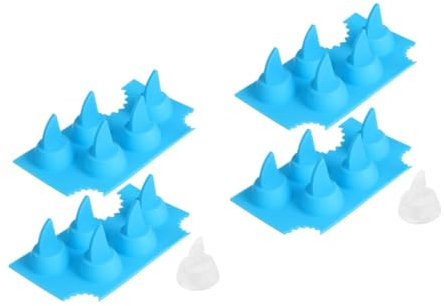 Amosfun 4pcs Ice Cube Trays Silicone Kulfi Mold Jelly Tray Cake Fondant Baking Tools Food Grade