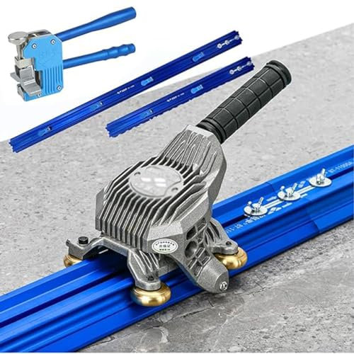 87 Inch Manual Tile Cutter, for Large format Ceramic Porcelain Tiles, Professional Porcelain Slab Cutting Machine with Double Rails Design Table Tile Cutter Hand Tools,2.3M