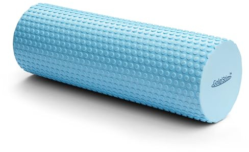 11.8 Inch Medium Density Foam Massage Roller - Light Blue Trigger Point Massage Roller for Deep Tissue Excercise, Massage and Recovery by GolgiStim