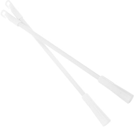 HOMSFOU Aluminum Alloy Rod White Curtain Draw Rod No Drill Blind Wand for Windows