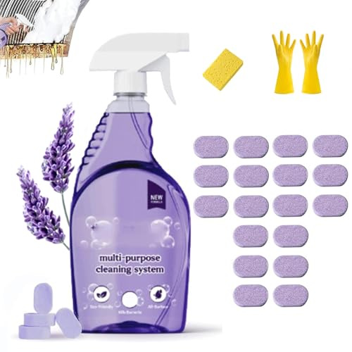 Dr Clean Spray, Dr Clean Spray Reiniger Backofen for Instant Stain Remova, Drclean Cleaner Tablets and Bottle for Home, Kitchen, Bathroom(B)