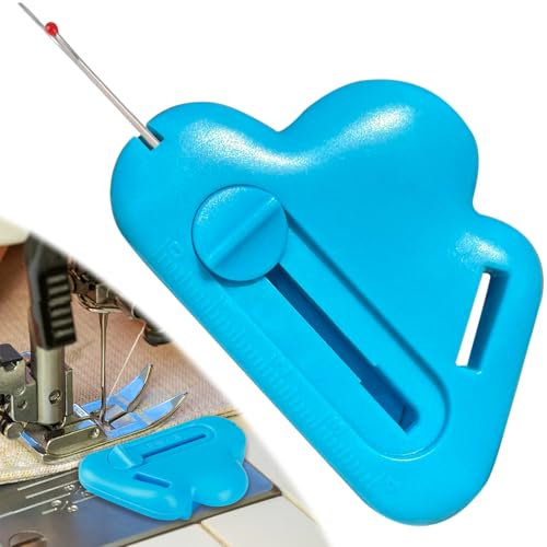 TOOVREN Magnetische Nahtführung für Nähmaschinen mit Nahttrenner, Nähzubehör für Nähmaschine, Multifunktions Beratungstools Befestigungslehren Werkzeug, Geschenke für Nähbegeisterte-Blau