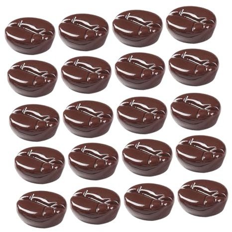 BESPORTBLE 20Pcs Realistic Simulation Coffee Beans for DIY Crafts Phone Case Decor and Home Decoration Creative Resin Accessories for Parties and Displays