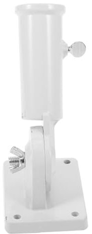 Toyvian Adjustable Wall-Mounted Flag Pole Holder with 180-Degree Rotatable Aluminum Base for Indoor and Outdoor Use, Sturdy Flagpole Bracket for Secure Mounting in Patio and Garden Décor