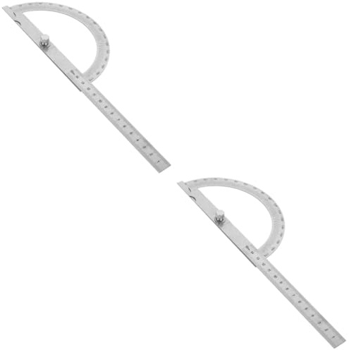 OSALADI 2 Piezas Transportador de Ángulos Oscilante con Mecanismo de Bloqueo para Carpintería y Proyectos de Construcción Medición Precisa de Ángulos con Diseño y Alta Precisión Diámetro