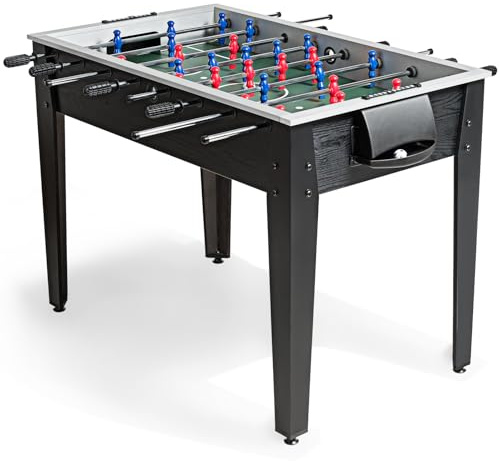 GOPLUS Babyfoot Enfant avec 22 Joueurs, Table Babyfoot Adulte avec 2 Cork Balles, Compteurs de Score, Poignées Ergonomiques, Table Multijeux 122 x 61 x 79 cm, pour Enfants, Adultes (Noir)