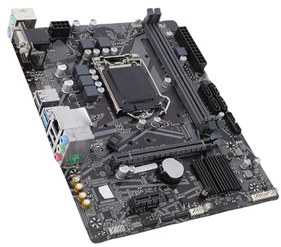 GOWENIC Carte Mère D'ordinateur, Carte Mère LGA 1200 DDR4 Double Canal M ATX avec PCIe 3.0, 2 Ports USB 3.2 Gen 1, 4 USB .0, VGA, RJ45
