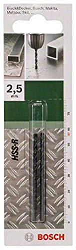 Bosch 2609255003 Metal Drill Bits HSS-R with Diameter 2.5mm