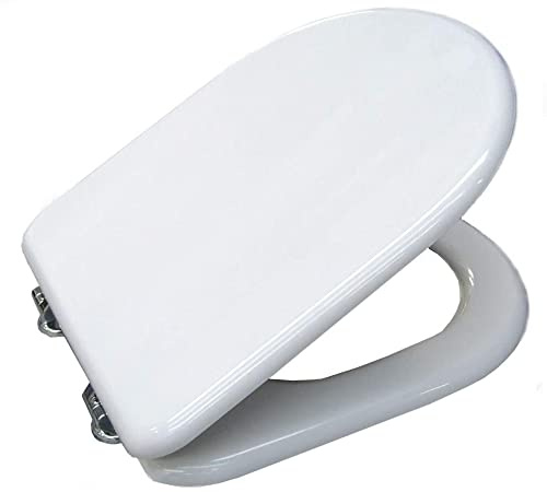 Ercos Sedile Wc Link Compatibile Flaminia a Terra, Tavoletta Copriwater Solo per Vaso Wc Link Flaminia Appoggiato a Pavimento, Legno Rivestito con Fibra Vetrosa, Bianco Euro Antingiallente