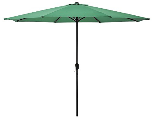 casa.pro Parasol de Jardin Solide Résistant au Rayonnement UV Imperméable Polyester Acier Revêtu par Poudre 300 x 230 cm Vert