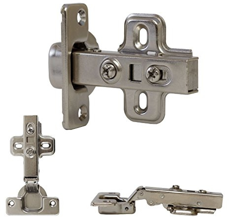 Dihl Pack of 4 Slide-on 35mm Kitchen Cupboard Cabinet Wardrobe Door Hinges, 90 Degree Soft Close, Full Standard Overlay, with Screws, 4 Pcs