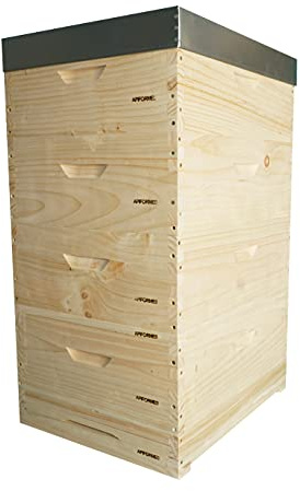 APIFORMES Langstroth 2/3 Farrar Holzbeute Komplett – Weymouthskiefer Massivholz Imkereibedarf