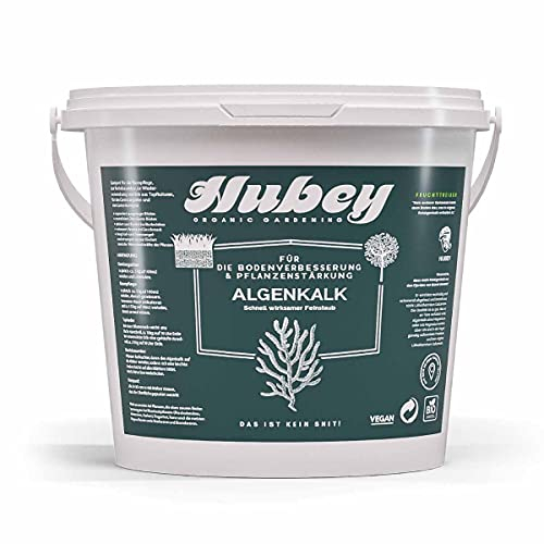 HUBEY Algenkalk 10 kg - Bio Gartenkalk für gesunde Pflanzen u. saftiges Gemüse - Natürlicher Bodenaktivator