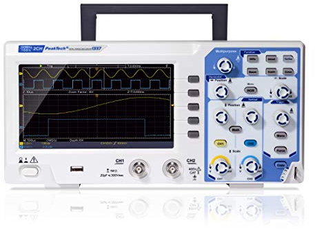 PeakTech P 1337 100 MHz 2-Kanal Digital-Speicher-Oszilloskop mit USB-Schnittstelle, 15 W, 240 V