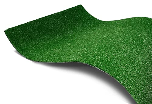 Primaflor Rasenteppich SPRING 7mm - SPRING, Grün, 2,00m x 10,00m, robuster Kunstrasen für Balkon & Terrasse | UV-stabilisiert, wasserdurchlässig & wetterfest | pflegeleichter Outdoor Bodenbelag