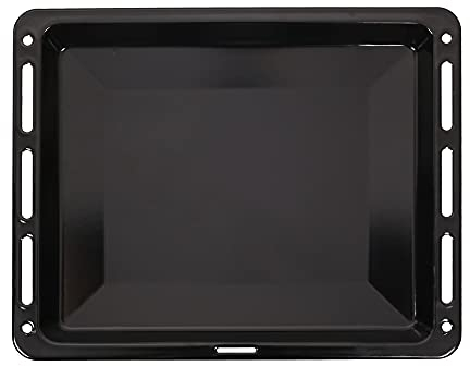 ICQN Teglia da forno 460 x 370 x 30 mm (L x L x P) profonda | Padella smaltata per forno e fornelli | Adatto per Bosch Neff Constructa | Resistente ai graffi e antiruggine