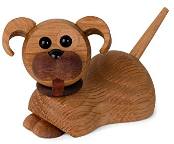 Spring Copenhagen Bezaubernde Holzfigur - Coco die glückliche Hündin | Handgefertigte Wohnkultur