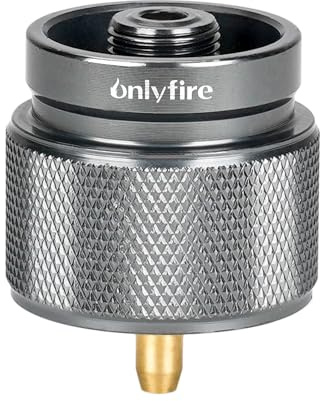 ONLYFIRE OUTDOOR LIVING Camping Stove Adapter, Backpacking Stove Convertor 16oz 1LB Propane Small Tank Input EN417 Lindal Valve Output, Camp Fuel Gas Adapter for Outdoor Backpack Hiking, GS316