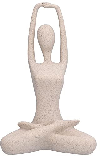 Yoga-Meditations-Dekoration, Yoga-Pose, Statue aus Nordischem Sandstein, Kunstharz, Yoga-Pose, Figuren Zum Sammeln, Dekoration, Geschenke für Zuhause, Büro, Dekoration, Geschenk für(BL561)