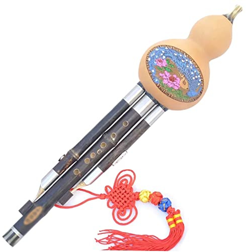 Kürbisgeschenk Anfänger Spielen Dreifarbige Kürbisseide Kürbisflöte In Der Tonart C Und Der Tonart B Aufnahme Flöte Musikinstrument Kürbis Seide (Color : Brown_F-key)
