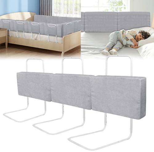 ACXIN Griglia di protezione del letto per bambini, per letto di famiglia e culla – 2 x 50 cm, colore grigio lino