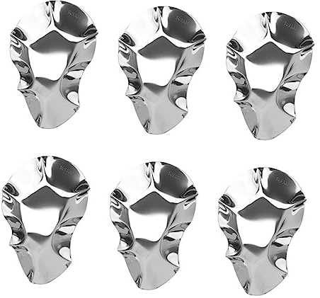 MAGICLULU 6er-pack Austernschalen Aus Edelstahl Für Soße Einzigartige Soßen-dipschalen Silbernes Finish Zum Würzen