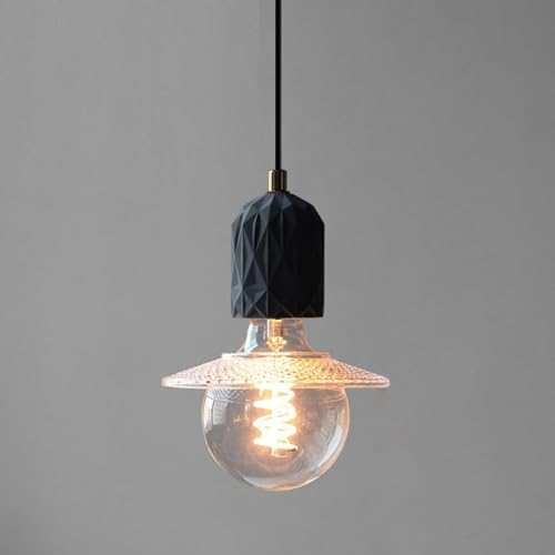 Jadssox Retro-Hängeleuchte, Zement-Pendelleuchte, Deckenrosette, kreatives Glas, zum Aufhängen, Unterputz-Decken-Swag-Lampen, E27-Pendelleuchten für Bauernhaus-Schlafzimmer, Loft-Shop