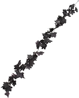 Levemolo 1 Satz Ahornholz Partyzubehör Wandbehang im Freien Fallen Anlage Zimmerpflanzen Ahornblätter-Girlande künstliches Rattan Halloween schmücken hängende Rebe Ranke Ornament Plastik