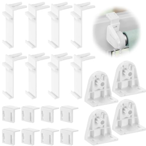 Kssvzz 20Pcs Plastic Roller Blind Repair Kit, Plastic Spare Roller Blind Replacement Repair Kit, Roller Blind Fittings Replacement Repair Kit for Curtain Rods/Blackout Roller Blind Brackets