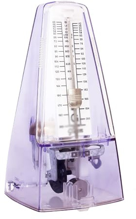 Mechanisches Metronom, Metronom, transparentes mechanisches Metronom, Gitarre, Violine, Klavier, universell für Gitarre, Klavier (Farbe: Violett)