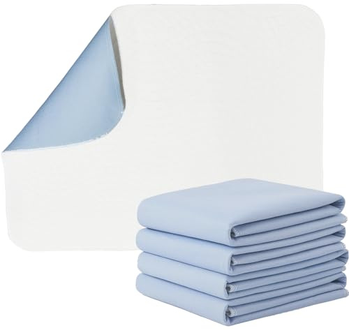 2 Pack Double Bed Washable Incontinence Pad Waterproof Mattress Protector Reusable Mat Underpads Sheet Bedding Protection Without Tucks Cot Baby Changing Adult Chair Sofa Couch XL 80 x 135cm