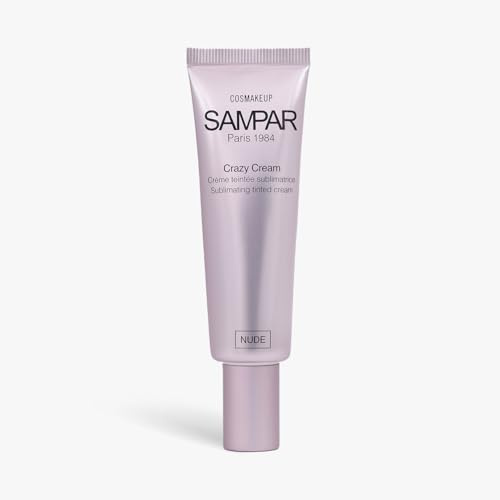 SAMPAR Cosmakeup Crazy Cream Nude- CC getönte Feuchtigkeitscreme, Make-up und Hautpflege, 30 ml, helle bis mittlere Haut