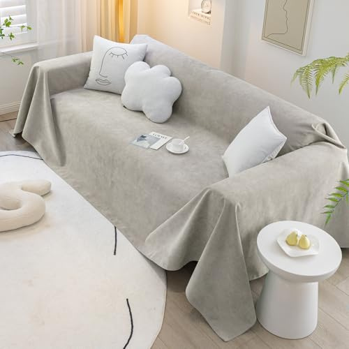jianyana Sofa überzug Sofaüberwurf Weich Strapazierfähig Wendbar Chenille Universal Couch überzug mit Modernes Karomuster Möbelschutz für 1 2 3 4 Sitzer Sofa Zweisitzer L-förmige Ecke Futon Sofas