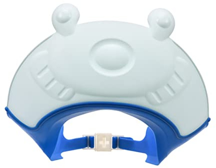 Babybadehaube für Babys und Kleinkinder, Verstellbar | Blau, Kunststoff, Elastisch, Schützt Gesichts und Ohrbereich, Duschhaube für Kinder