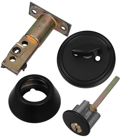 Housoutil Hidden Single Cylinder Deadbolt for Interior Doors Double Cylinder Deadbolt Lock Auxiliary Lock Feature