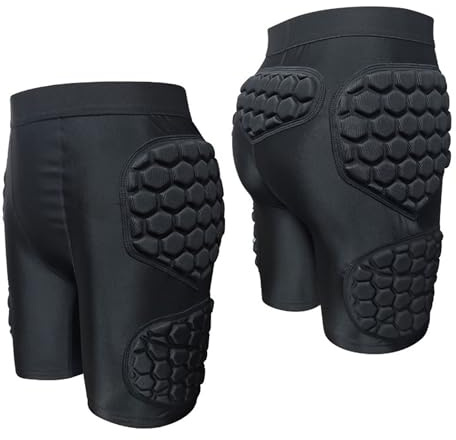 CaiHmnsa Pantalones Cortos de Portero Acolchados, Uniformes de Portero de fútbol, ​​Pantalones Cortos Protectores de Esponja Gruesa EVA, Equipo de Entrenamiento(XL)