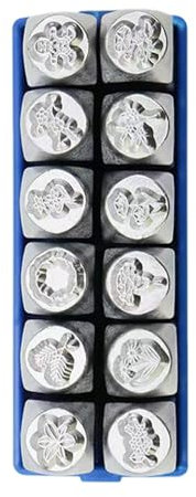 XANHOY Lot de 12 burins en métal pour la gravure de bijoux, outils de sculpture en métal, texture en acier pour la fabrication de bijoux