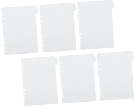 SECFOU 6blätter Ordnerteiler Aus Pp-material Tragbarer Budgeteinsatz Budgetbucheinsatz Einlagen Für Kleine Budgetbuchtaschen Ordnertasche Wiederverwendbar