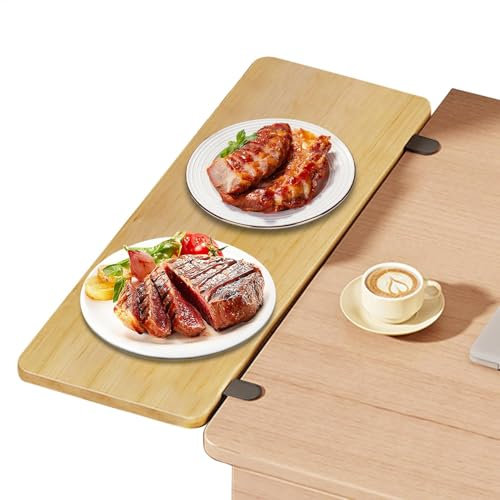 Desk Extender, Table Mount Arm Wrist Rest Shelf, Foldable Elbow Arm Support Clamp-On Computer Keyboard Tray for Home Desk, 19.69x7.87x0.47 Inches, Comfortable for Typing