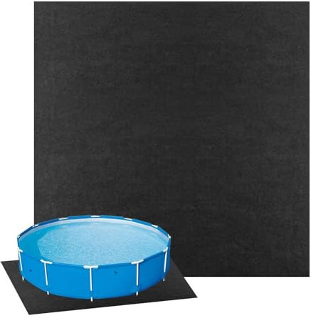 4x4m Pool Cover Mat, Heavy-Duty Ground Protector for Above-Ground Pools, Durable Underlay Rug to Prevent Punctures and Damage for In-Ground Swimming Pools